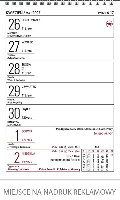Kalendarz biurkowy Telegraph Zodiak H6 11,8x19,3cm